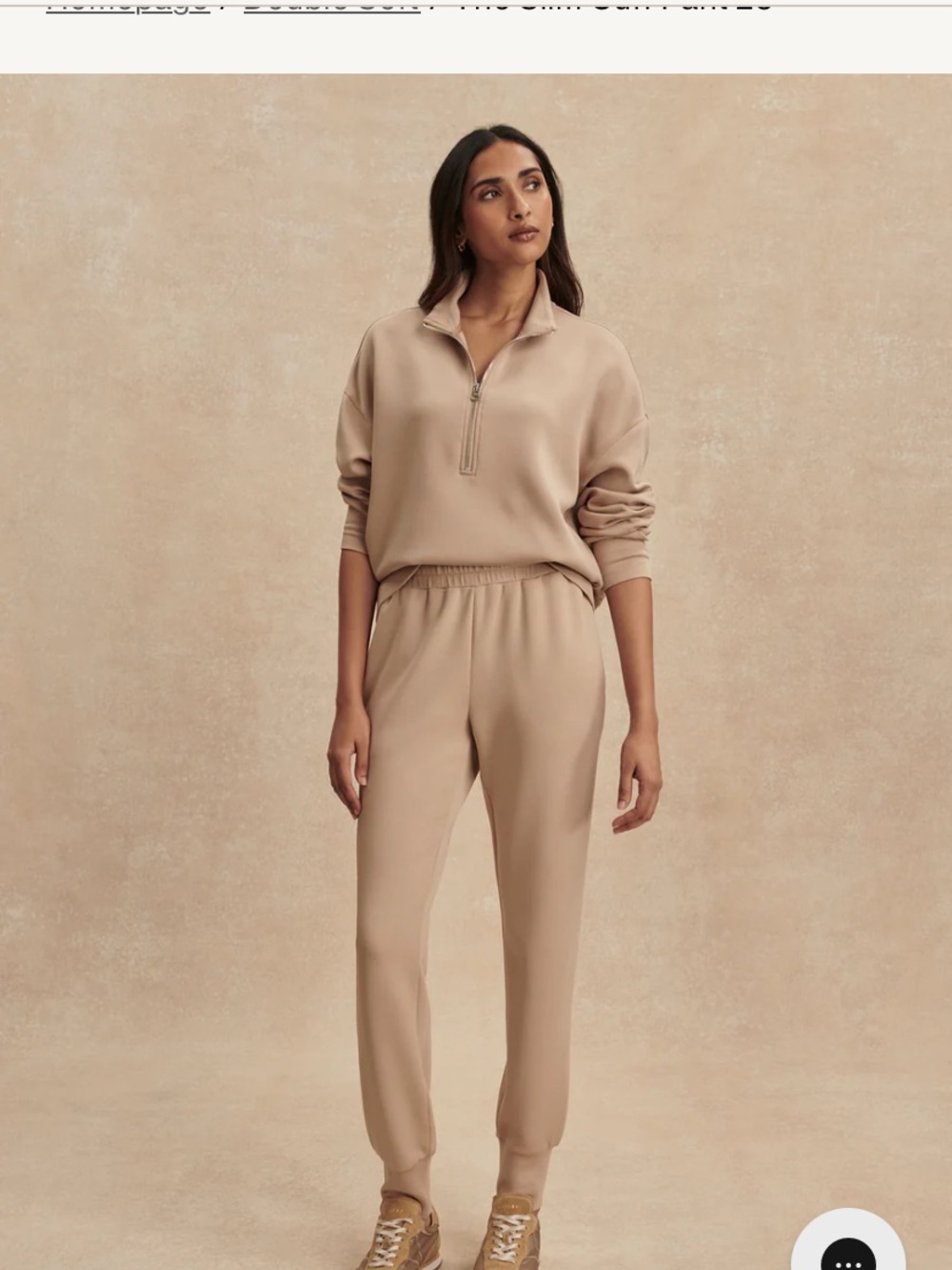 Varley Set- Hawley DoubleSoft Zip Hoodie and Slim Cut Jogger in Taupe - Picture 3 of 6